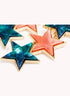 Marbelized Star Trio Clip - Colors: Green Emerald Night & Peach Travertino